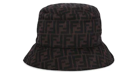 Fendi Wool Bucket Hat FF Motif Brown/Black