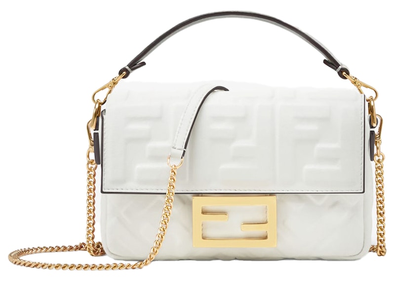 Fendi mini discount baguette white