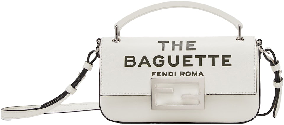 Fendi by Marc Jacobs Baguette Phone Pouch White Nappa Leather Pouch in  Nappa Leather with Palladium-tone - GB