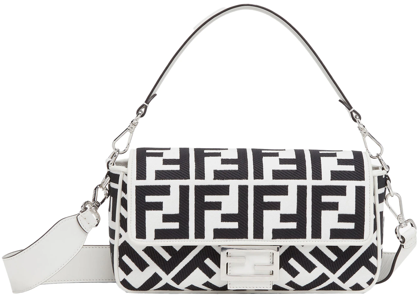 Black and white fendi baguette Clearance