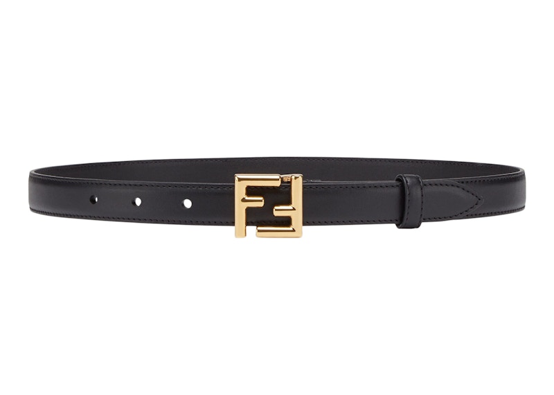 Pre-owned Fendi Women's  By Marc Jacobs Ff Belt Black Leather Belt