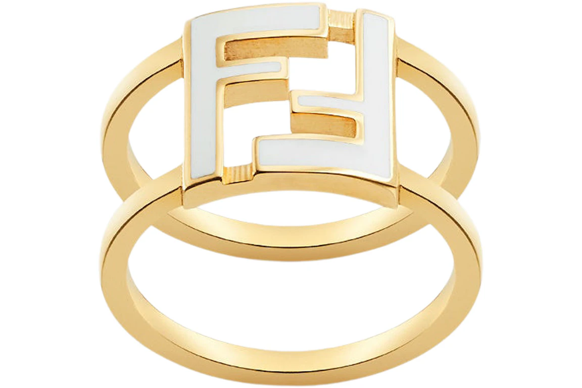 Fendi by Marc Jacobs Forever Fendi Ring Gold-Colored Ring in Brass with ...