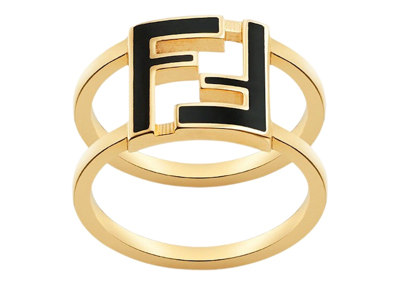 Fendi by Marc Jacobs Forever Fendi Ring and Foulard Fastener Gold