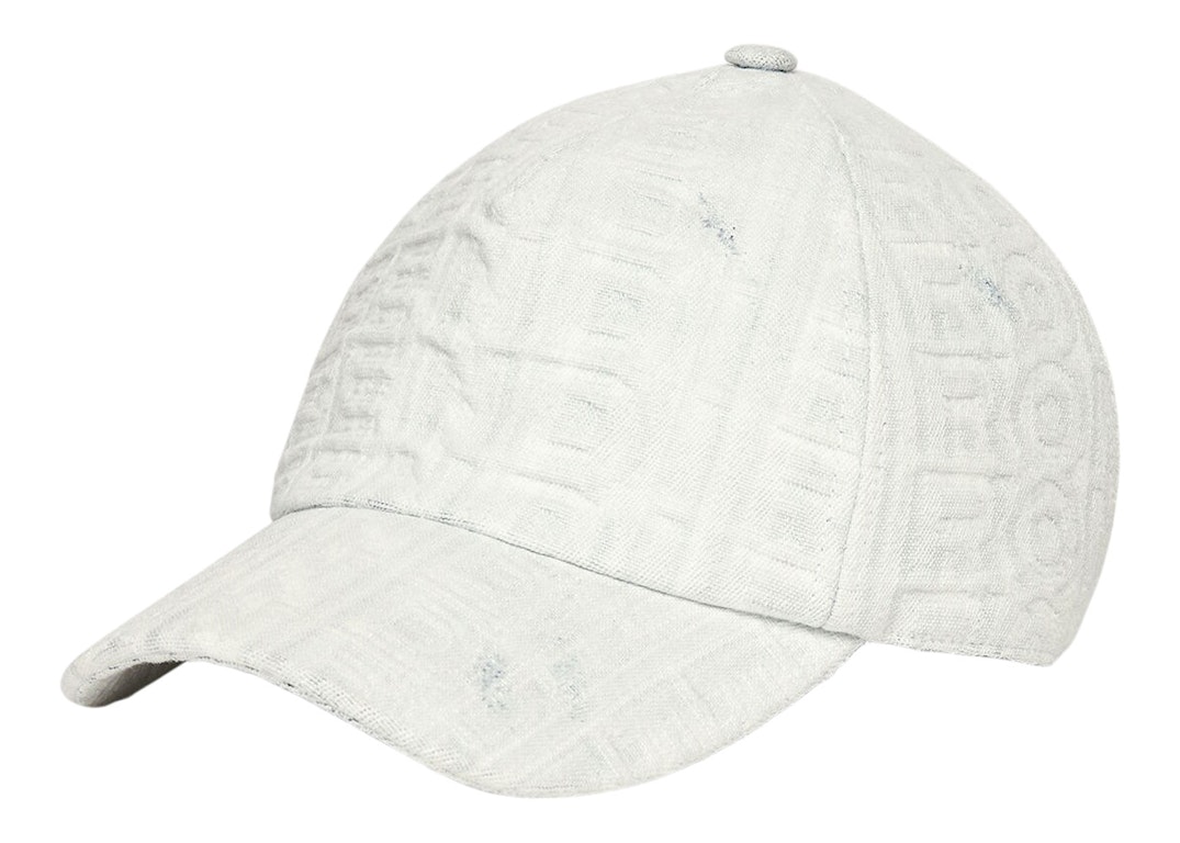 Pre-owned Fendi By Marc Jacobs Hat White Denim Baseball Cap