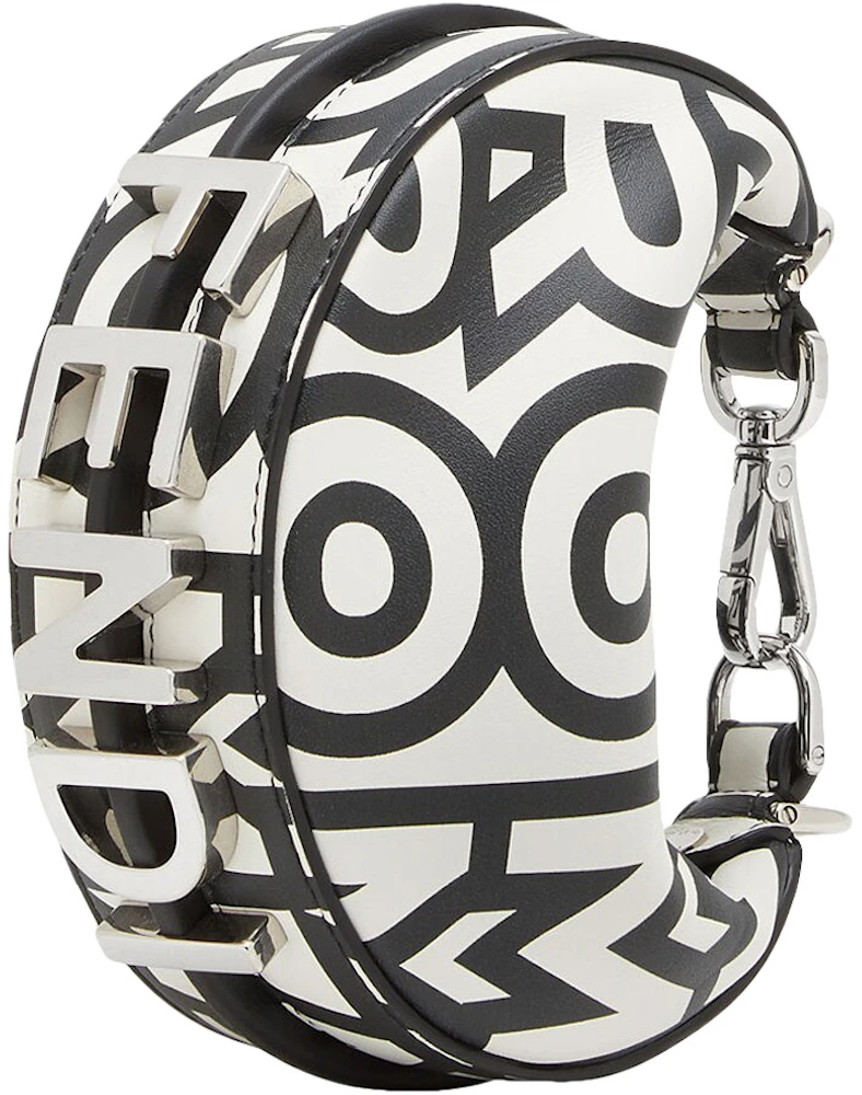 Fendi by Marc Jacobs Nano Fendigraphy Two-Tone Leather Charm in Leather  with Palladium-tone - US