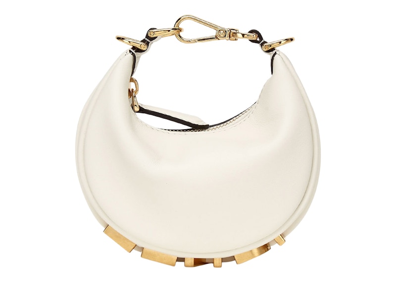 Fendi By Marc Jacobs Nano Fendigraphy White Leather Charm