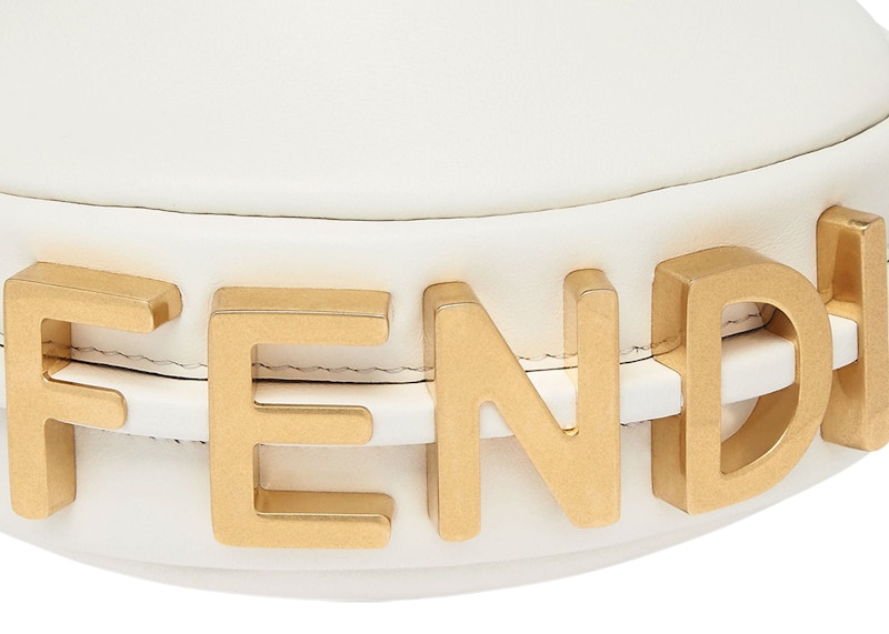 Fendi By Marc Jacobs Nano Fendigraphy White Leather Charm