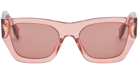 Fendi by Marc Jacobs Rectangular Fendi Roma Pink Acetate Sunglasses