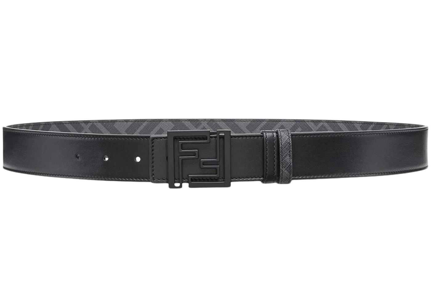 Fendi by Marc Jacobs Squared FF Belt Black Leather Reversible Belt ...