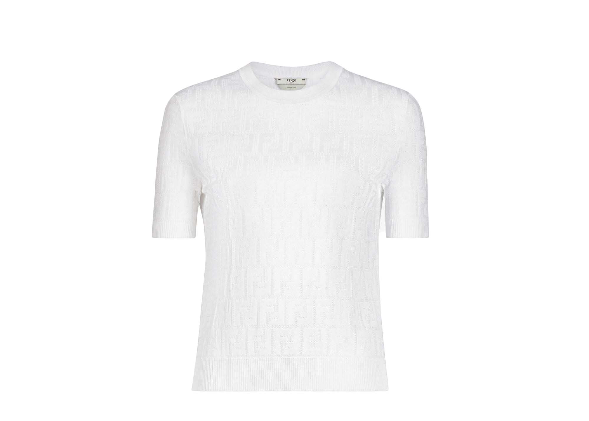 Fendi logo short sales sleeve sweater