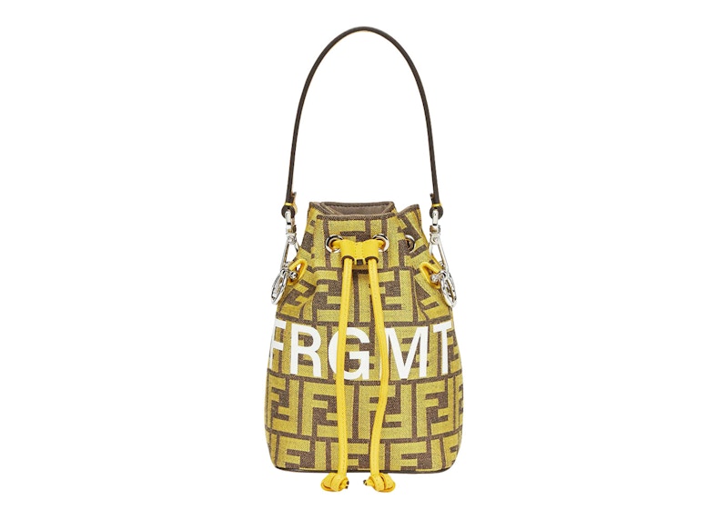 Fendi x FRGMT FF Fabric Mini Bag Mon Tresor Yellow in Polyester