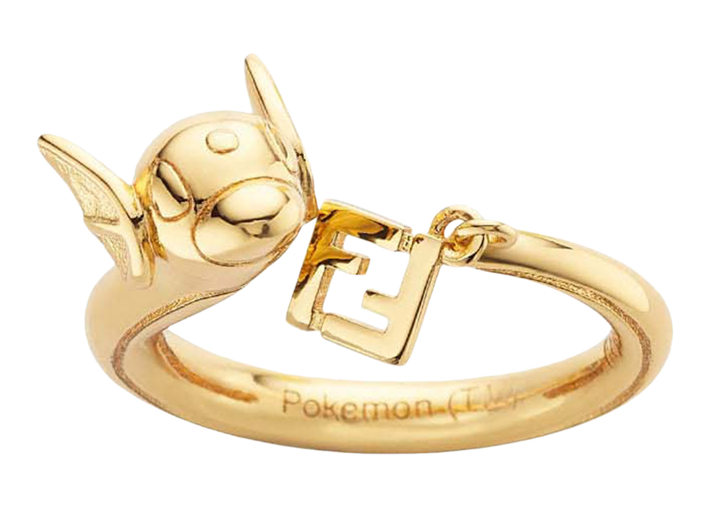 Fendi x FRGMT Metal Ring Gold in Brass with Brass-tone - US