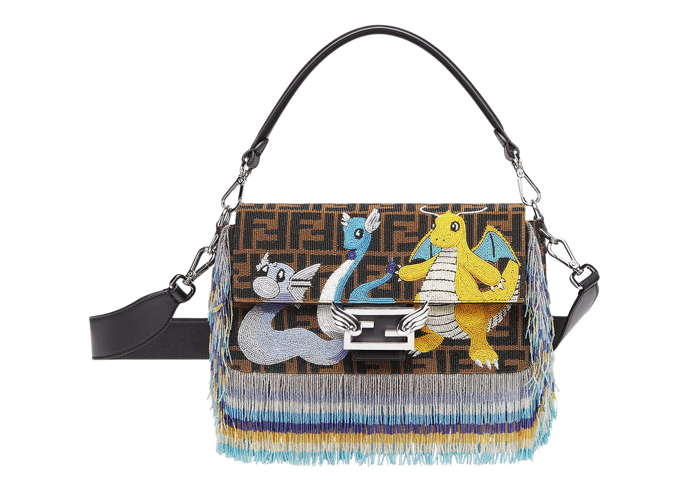 Fendi x FRGMT x Pokemon Beaded Bag Baguette Multicolor in Glass