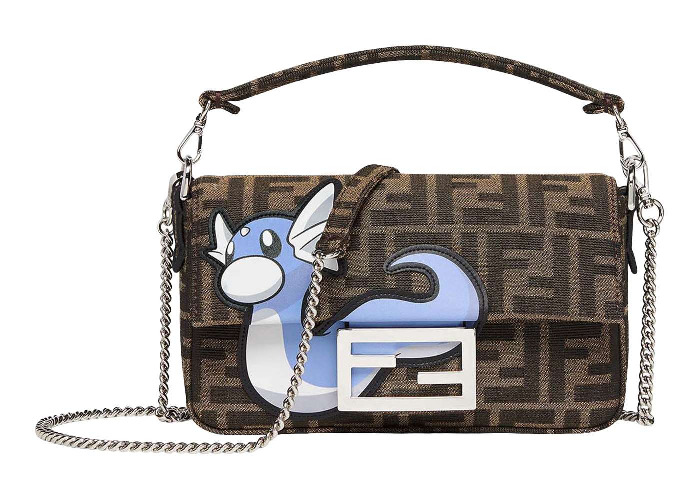 Fendi x FRGMT x Pokemon FF Fabric Bag Baguette Mini Multicolor in