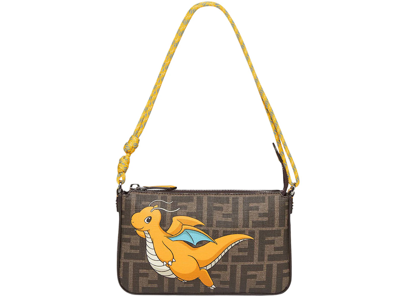 Fendi x FRGMT x Pokemon FF Fabric Bag Baguette Pouch Multicolor in
