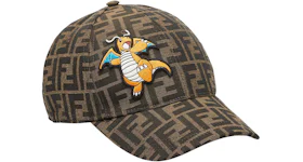 Fendi x FRGMT x Pokemon FF Fabric Baseball Cap Hat Brown