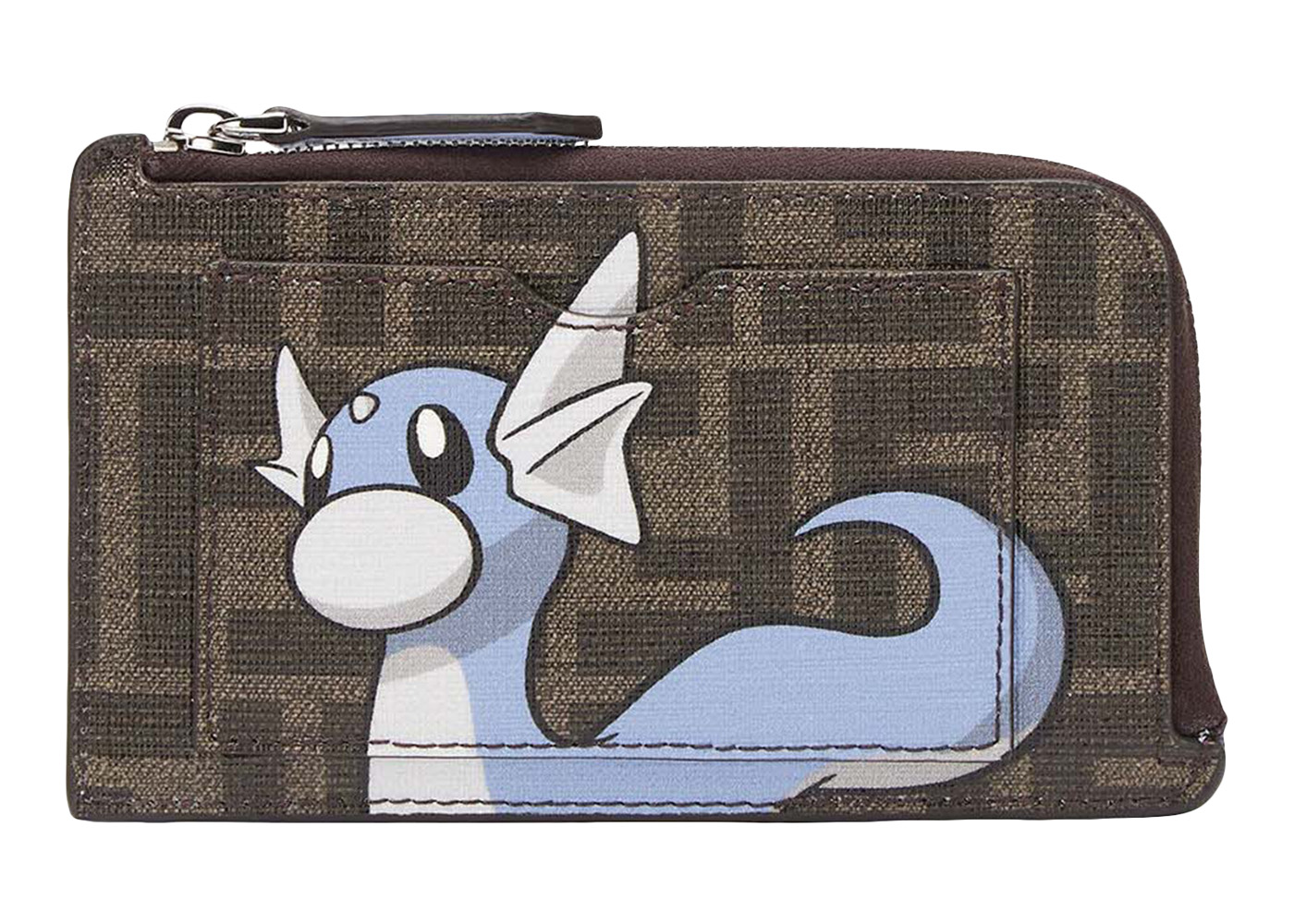 Fendi x FRGMT x Pokemon FF Fabric Card Holder Card Case Brown/Light Blue