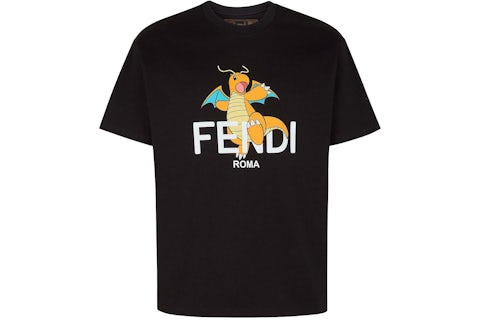 Fendi x FRGMT x Pokemon T-shirt Black Men's FW23 US
