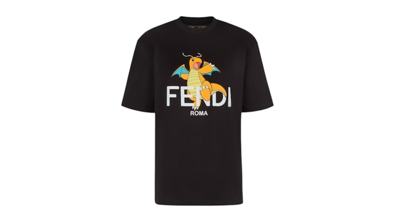 Tシャツ(長袖/七分) balenciag Chanel dior gyda FENDI Fendi x Fragment x Pokemon Dragonite Women's T-shirt Black - FW24 - US