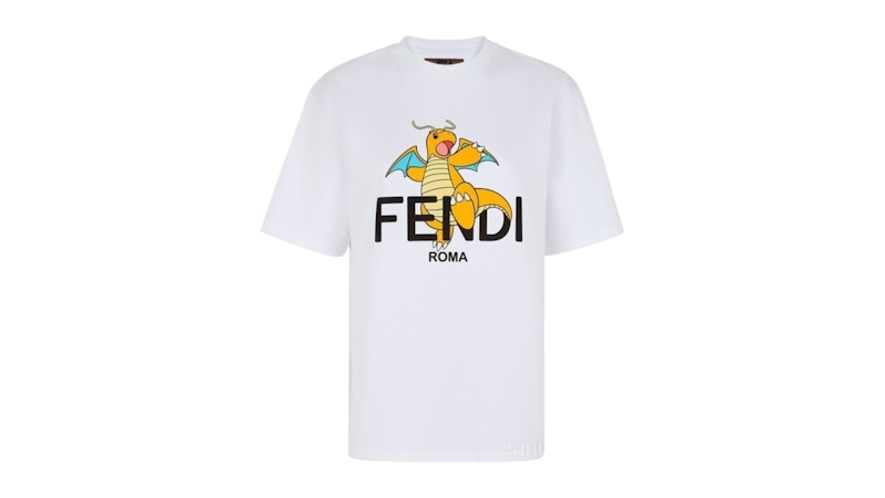 Fendi x Fragment x Pokemon Dragonite Women's T-shirt White - FW24 - US