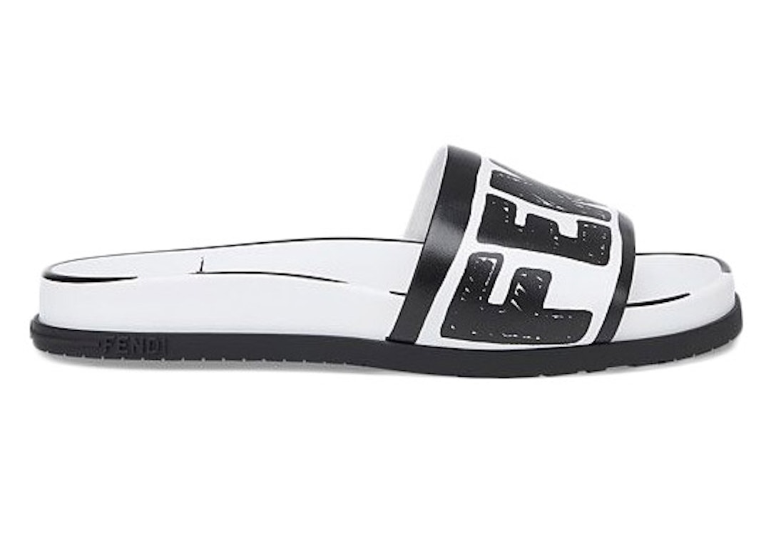 Pre-owned Fendi X Joshua Vides Slide White (women's) In White/black