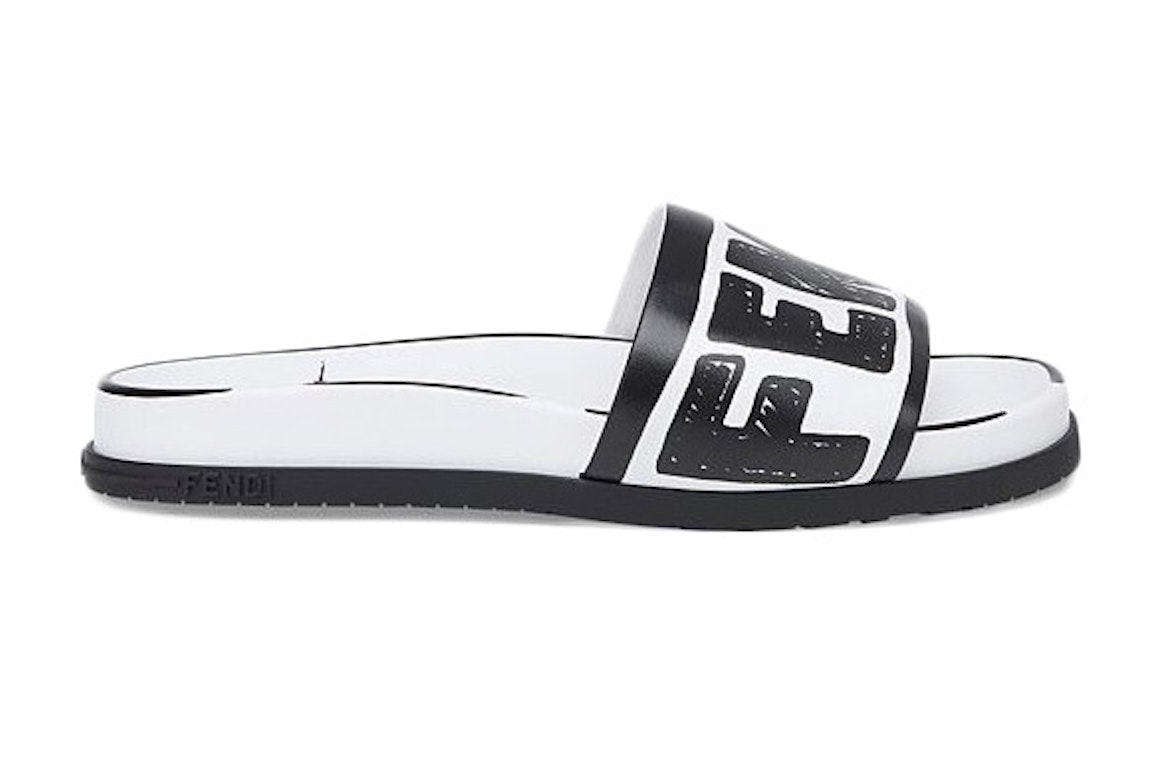 Pre-owned Fendi X Joshua Vides Slide White (women's) In White/black