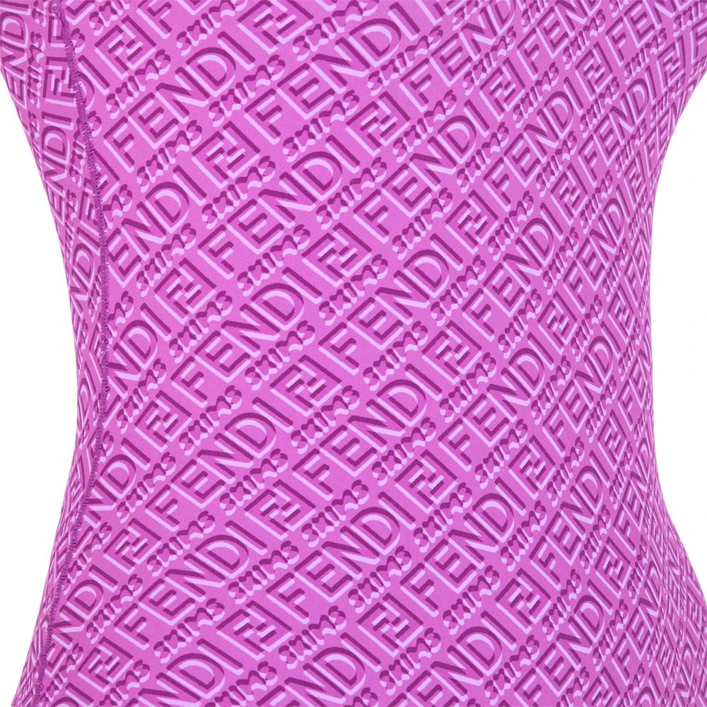 Fendi x Skims Mock Neck Long Sleeve Bodysuit w/ Tags - Purple Tops