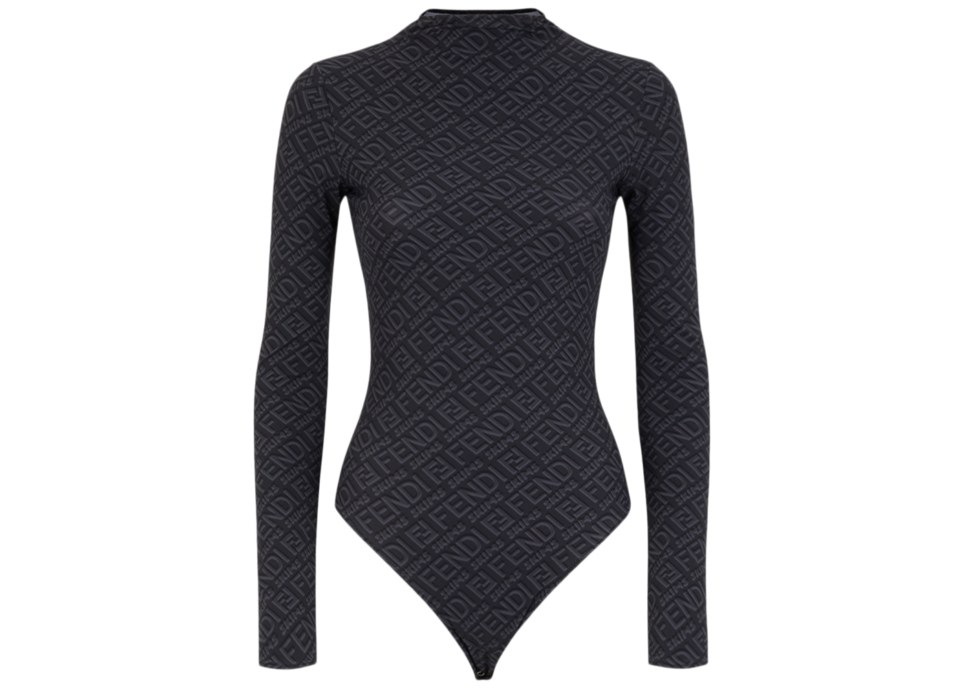 Fendi x SKIMS Mock Neck Long Sleeve Bodysuit Black - FW21 - US