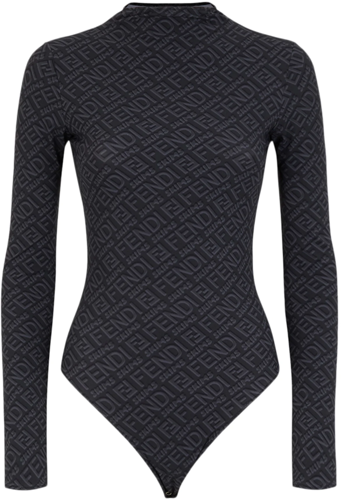 Fendi x SKIMS Mock Neck Long Sleeve Bodysuit Black - FW21 - US