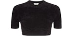 Fendi x SKIMS Velvet Knit Crop Top Black