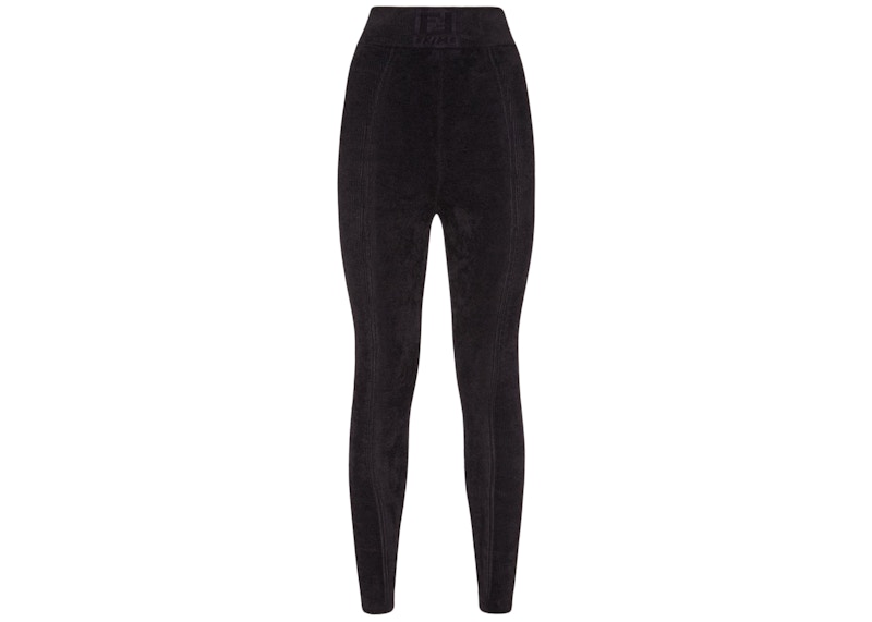 Fendi x SKIMS Velvet Knit Leggings Black FW21 US