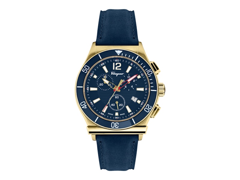 Pre-owned Ferragamo Men's  1898 Sport Strap Sfyl01021 Watch In Stainless Steel