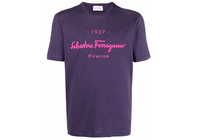 Ferragamo 1927 Signature T-shirt Deep Purple メンズ - SS22 - JP