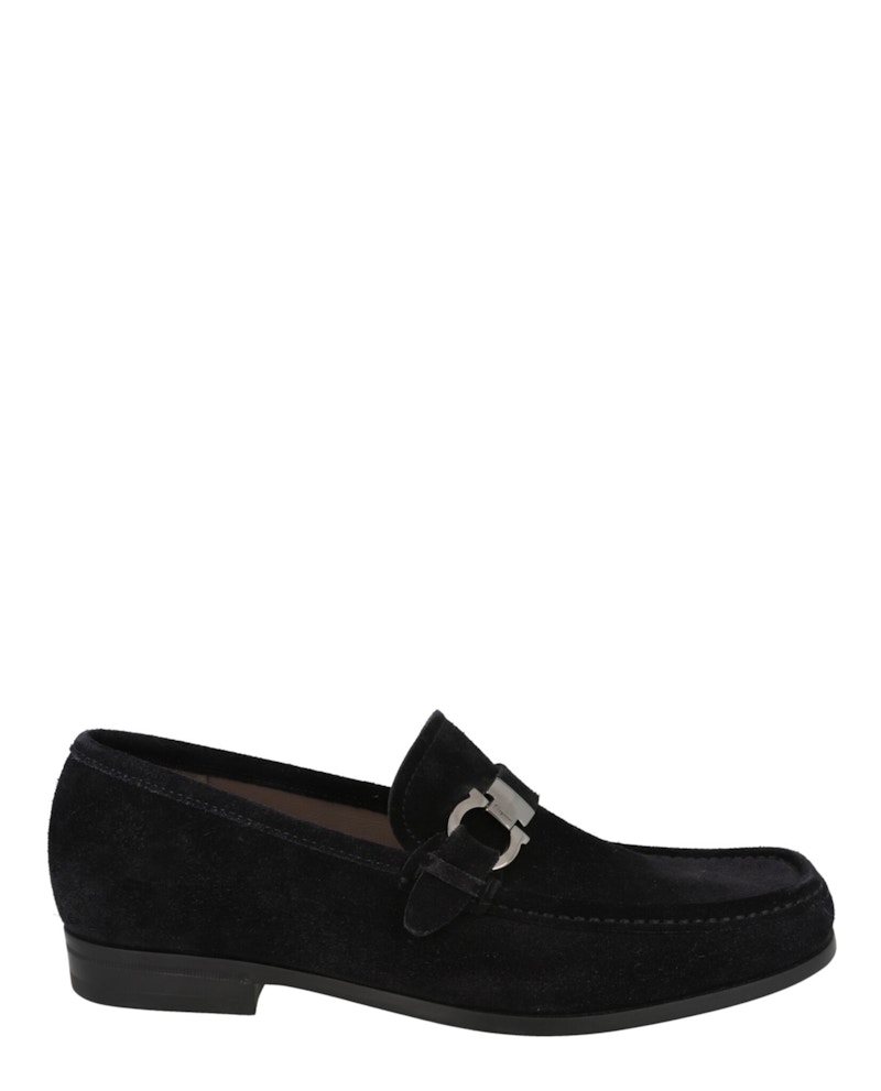 Ferragamo Adam Suede Loafers Blue