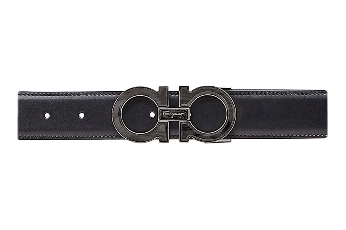 Pre-owned Ferragamo Adjustable Gancini Belt Black