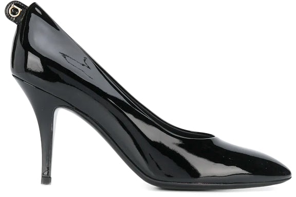Ferragamo Pumps mit Mandelspitze, Schwarz (Damen)