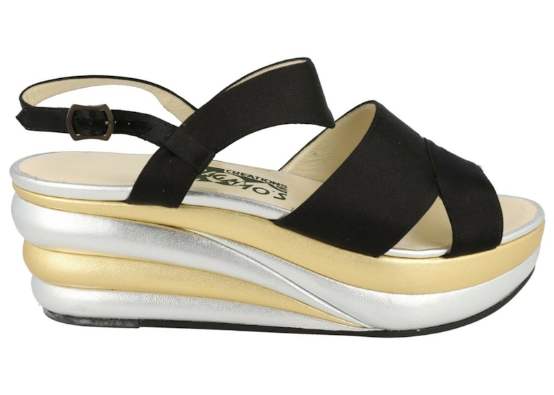 Ferragamo Balance Archive Limited Edition 1938 Wedge Sandals (Women's) Sneakers in Black