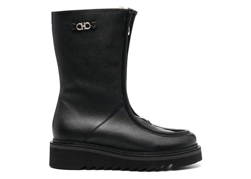 ブーツその他 FERRAGAMO BOOTS (01I761774780 NERONERONERO) Salvatore Ferragamo Gancini Women's Paris Embellished Moto