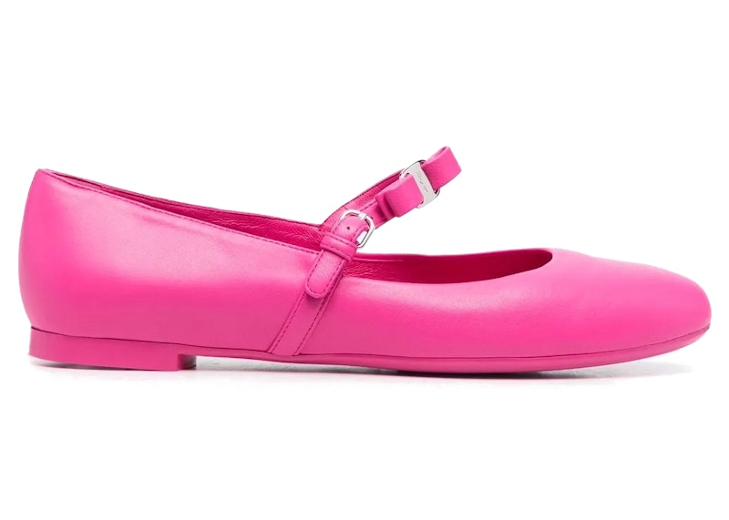 【送料&関税込】Ferragamo Carice Ballet Shoes In Pink Leathe Ferragamo Bow-Detail Leather Ballerina Shoes Pink (Women's