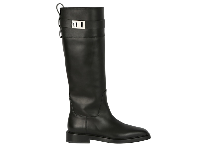 Ferragamo Bugo KneeHigh Boots (Women's) Sneakers in Black