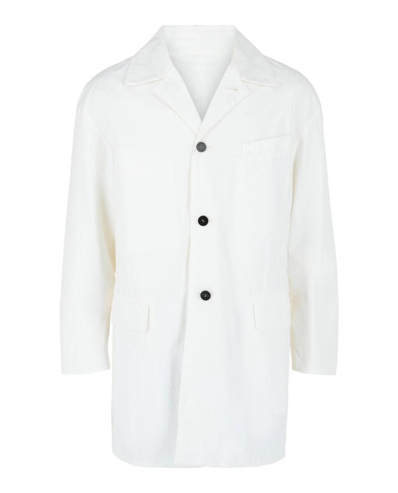 Ferragamo Button Front Sport Coat White