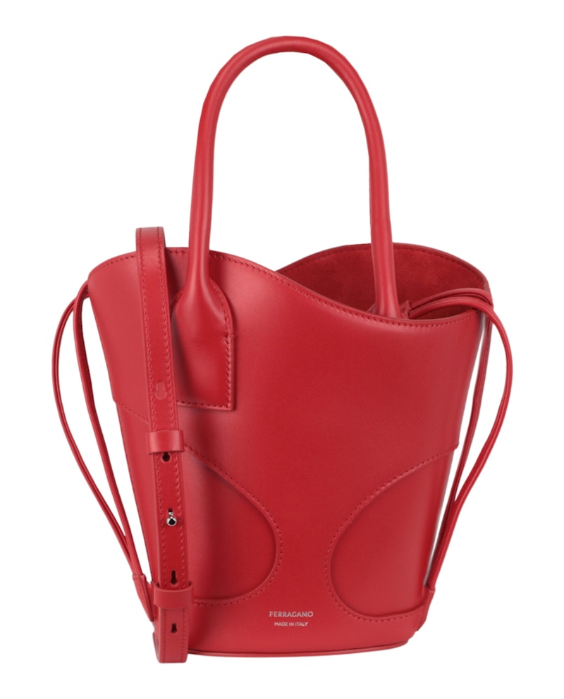 Mini borsa a tracolla Ferragamo in pelle rossa