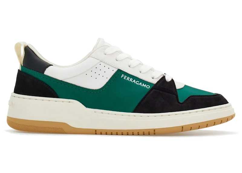 Ferragamo Dennis Panelled Sneakers Green Men's - 22376769706