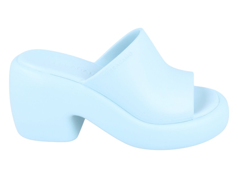 Pre-owned Ferragamo Deva Sandals (women's) Sneakers In Blue