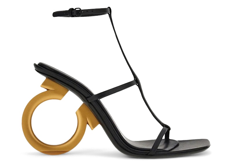 Ferragamo Elina 105mm Nappa Leather Sandals Black (Women's