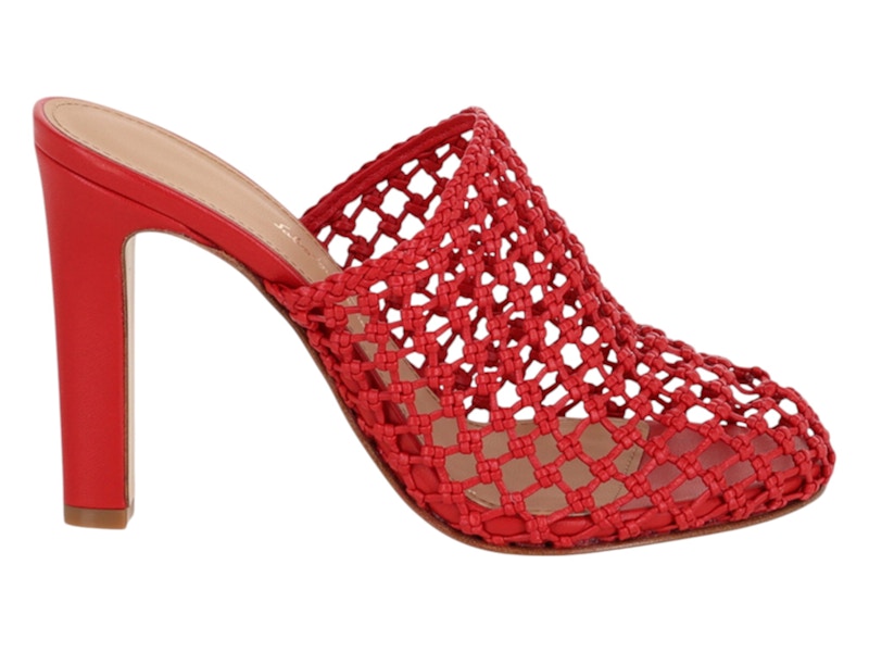 Pre-owned Ferragamo Ellas X5 Caged Mules (women's) Sneakers In Red
