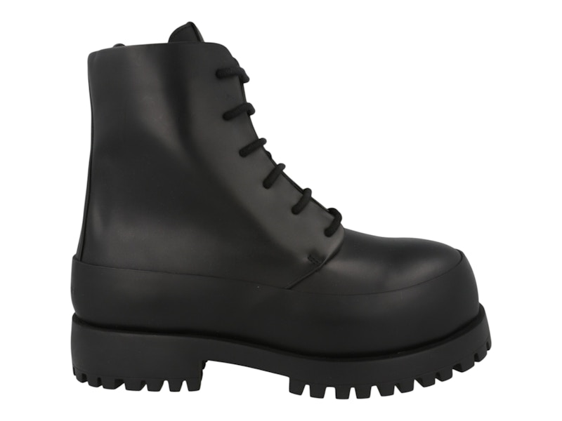 Pre-owned Ferragamo Men's  Fede Combat Boots Sneakers In Black