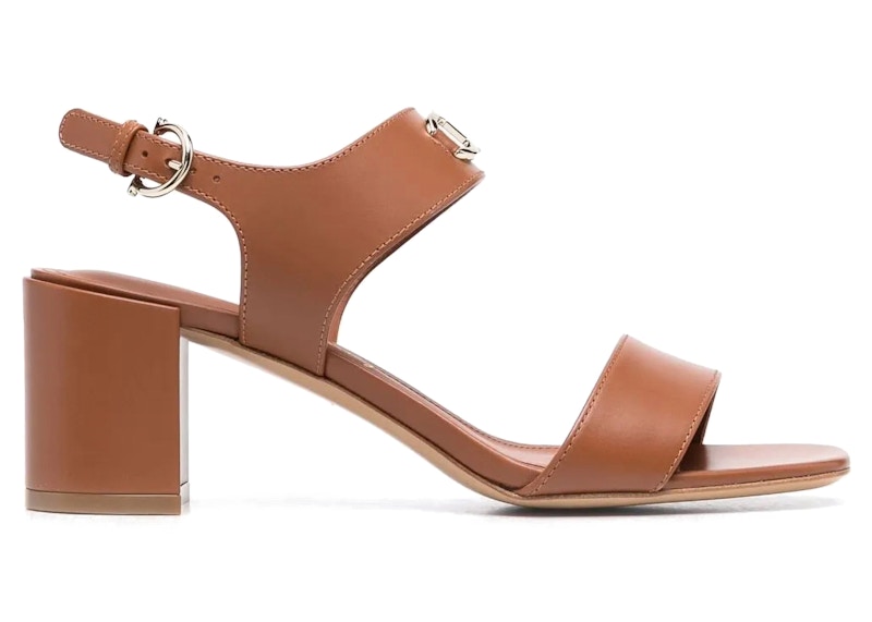 Ferragamo Gancini 55mm Sandals Beige Brown (Women's