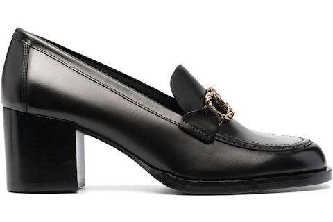 Ferragamo Gancini Block Heel Pumps Black (Women's) 01B099741165 US