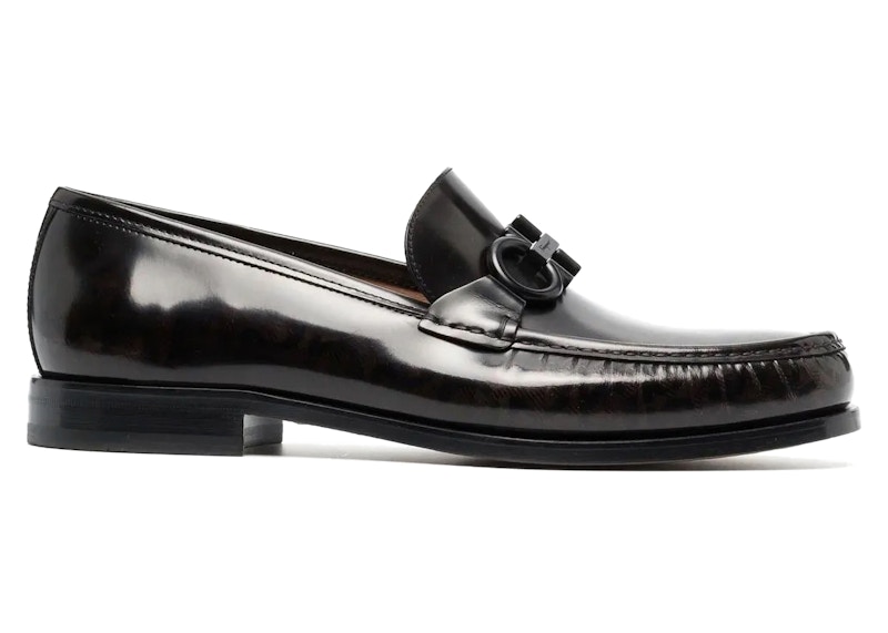 Pre-owned Ferragamo Men's Gancini Horsebit Loafers Sneakers In Brown